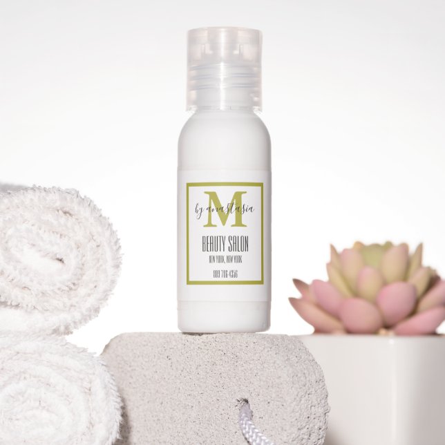 Elegant Metallic Golden Floral Beauty Salon  Hand Lotion (Insitu)
