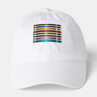 Elegant Metallic Gradient Stripes Design Hat