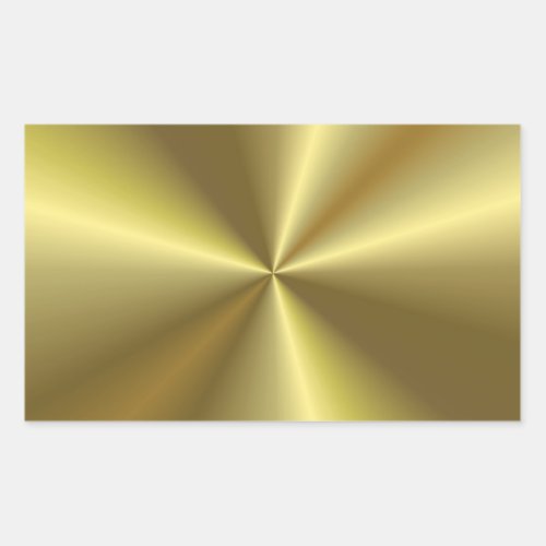 Elegant Metallic Look Gold Blank Template Modern Rectangular Sticker
