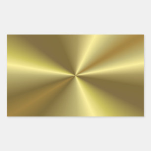 Elegant Metallic Look Gold Blank Template Modern Rectangular Sticker