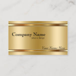 Elegant Metallic Look Gold On Gold Business Card at Zazzle