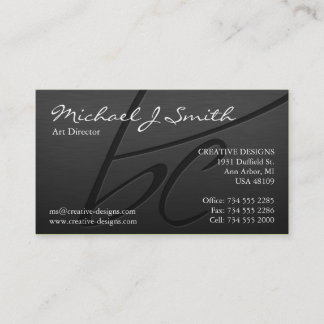 Elegant Metallic (Monogram - BC) Business Card