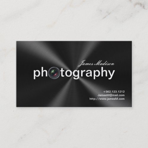 Elegant Metallic  Photogrpahy Business cards