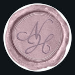 Elegant Metallic Pink Wax Seal Monogram Sticker<br><div class="desc">Elegant Metallic Pink Rose Gold Faux Wax Seal Stickers, With elegant script font. Perfect for a luxurious and stylish Coordinating with Parisian Charm Floral wedding Suite, with Pink Gold colored metallic look - Wedding Monogram Initials Stickers for use on your invitation envelopes! ~ Check my shop to see the entire...</div>