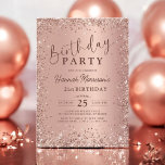 Elegant Metallic Rose Gold Glitter 21st Birthday  Invitation<br><div class="desc">Celebrate the milestone 21st birthday in style with this Elegant Metallic Rose Gold Glitter 21st Birthday Invitation! The stunning metallic rose gold design, paired with sparkling glitter accents, exudes sophistication and glamour. This invitation sets the tone for an unforgettable celebration, making it perfect for those who want to mark their...</div>