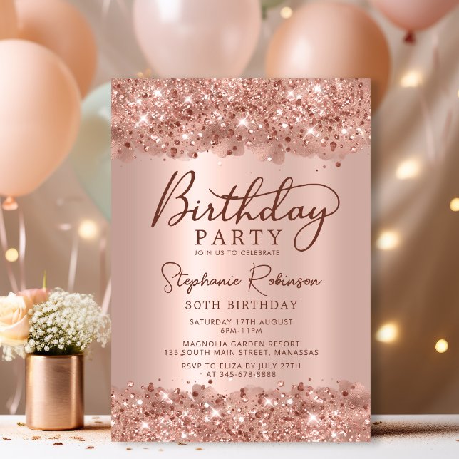 EMAAN Geburtstag Konfetti Rose Gold & Silber – 60g Metallfolie, Wiederverwendbar