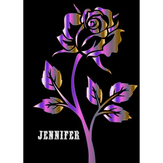 Elegant Metallic Rose Password & Web Address Book (Front)