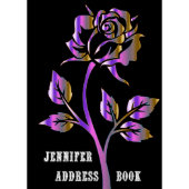 Elegant Metallic Rose Telephone & Address Book (Front)