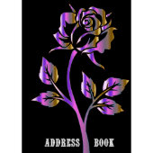 Elegant Metallic Rose Telephone & Address Book (Front)