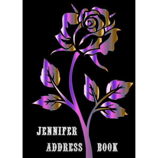 Elegant Metallic Rose Websites Address Book (Front)
