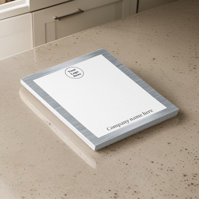 Elegant metallic silver Notepad (Creator Uploaded)