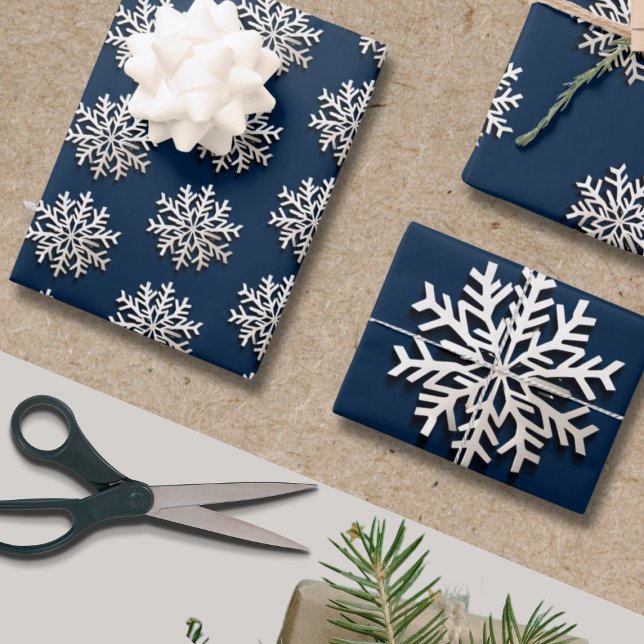 Elegant Metallic Snowflake Wrapping Paper (Creator Uploaded)