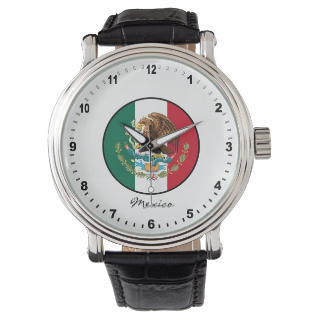 Elegant Mexico Watch & Mexican Flag  (Front)