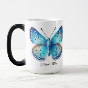 Elegant Miami Blue Butterfly Wrap Color Morph Mug
