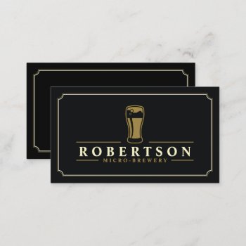 Elegant Micro Brewery Craft Beer Business Card by J32Design at Zazzle