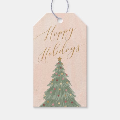 Elegant Mid Century Christmas Tree Holiday Gift Tags