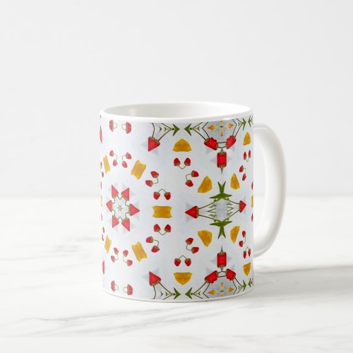 Elegant Mid Century Floral Art Coffee Mug