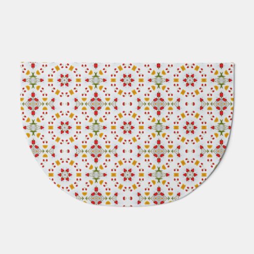 Elegant Mid Century Floral Art Doormat