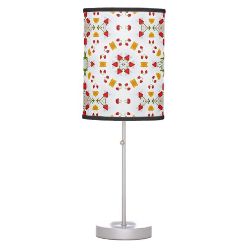 Elegant Mid Century Floral Art Table Lamp