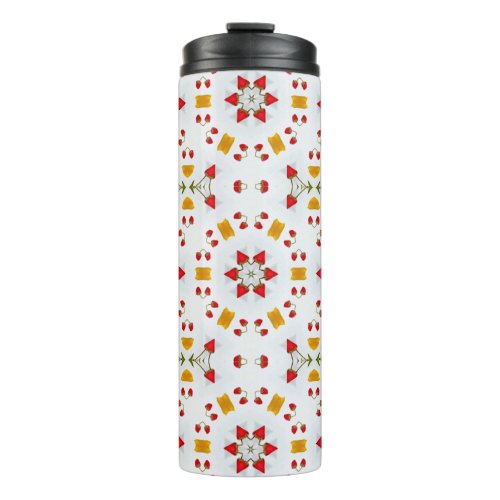 Elegant Mid Century Floral Art Thermal Tumbler