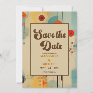 Elegant Mid Century Floral Wedding Save The Date