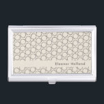 Elegant Mid-Century Mod Tan Pattern Personalized  Business Card Case<br><div class="desc">Elegant Mid-Century Modern Personalized Business Card Case</div>