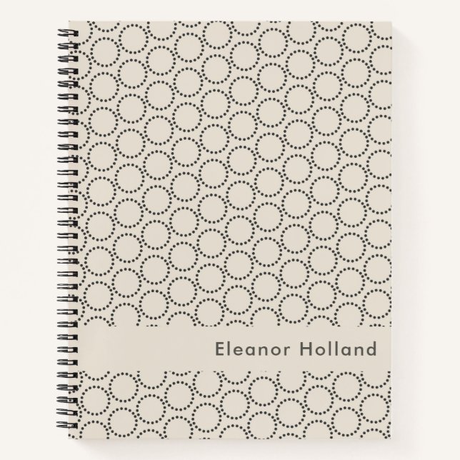 Elegant Mid-Century Modern Personalized Notebook (Front)