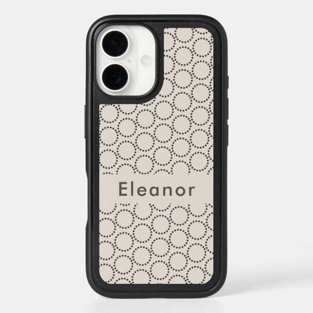 Elegant Mid-Century Modern Personalized Otterbox iPhone Case (Back)