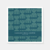 Elegant Mid Mod Arch Teal Custom Bridal Shower
