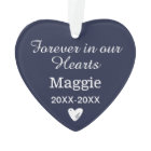 Elegant Midnight Blue Pet Memorial Photo Keepsake