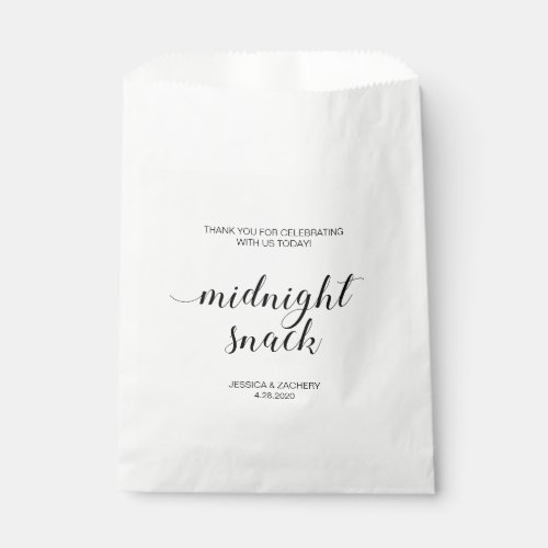 Elegant Midnight Snack Wedding Candy Favor Bag