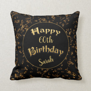 Elegant Milestone Birthday Template Throw Pillow