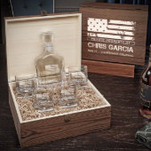 Elegant Military Hero Set w/ Glasses & Decanter (Open)