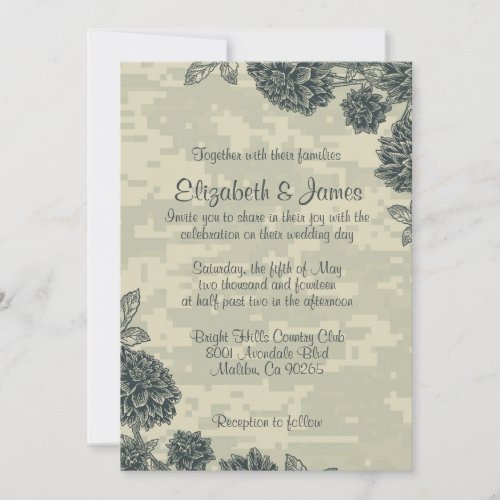 Elegant Military Wedding Invitations