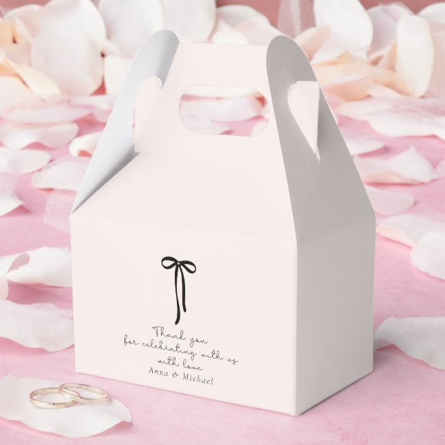 elegant milk pink Thank you   Favor Boxes (Wedding)