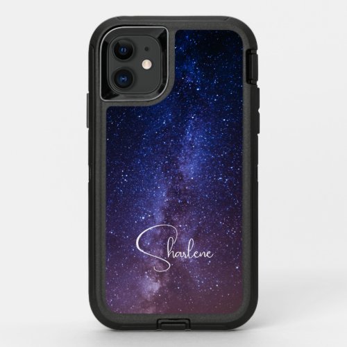  Elegant Milky Way Space Personalized Design on OtterBox Defender iPhone 11 Case
