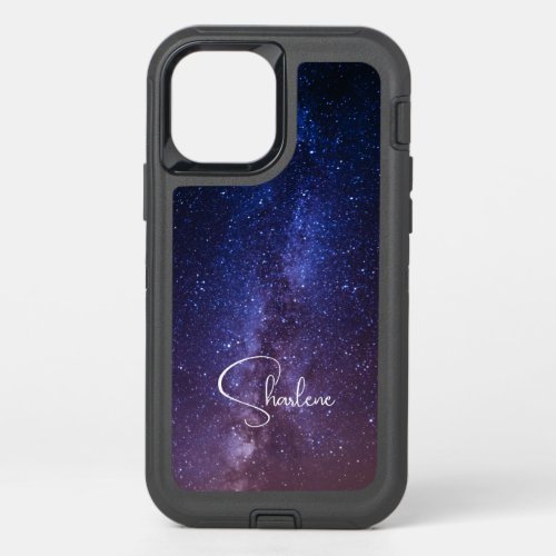  Elegant Milky Way Space Personalized Design on OtterBox Defender iPhone 12 Case