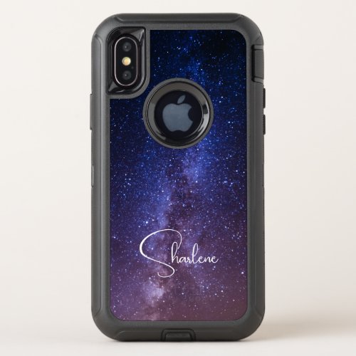  Elegant Milky Way Space Personalized Design on OtterBox Defender iPhone X Case