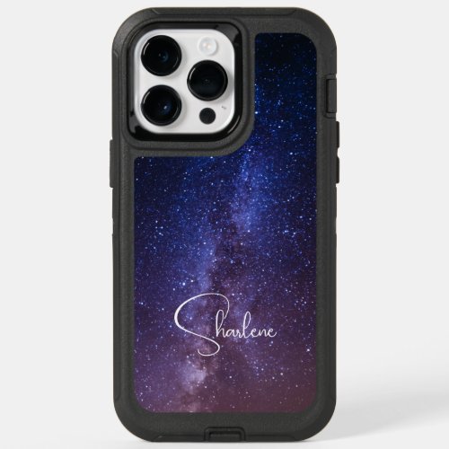  Elegant Milky Way Space Personalized Design on OtterBox iPhone 14 Pro Max Case