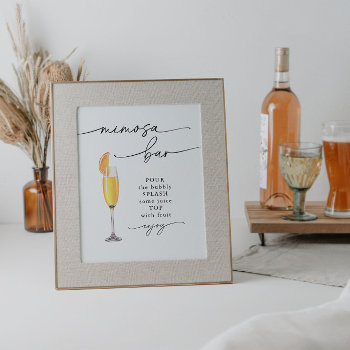 Elegant Mimosa Bar Party Sign by SincerelyBy_Nicole at Zazzle