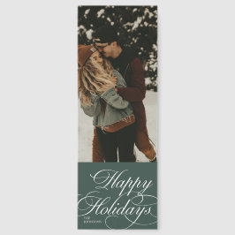 Elegant Minimal 1 Photo Christmas Holiday Card Bookmarks
