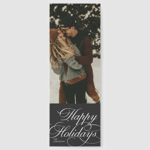 Elegant Minimal 1 Photo Christmas Holiday Card Bookmarks
