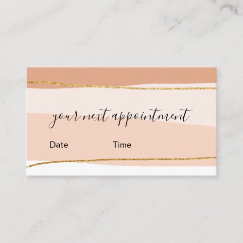 Elegant minimal abstract gold glitter appointment card