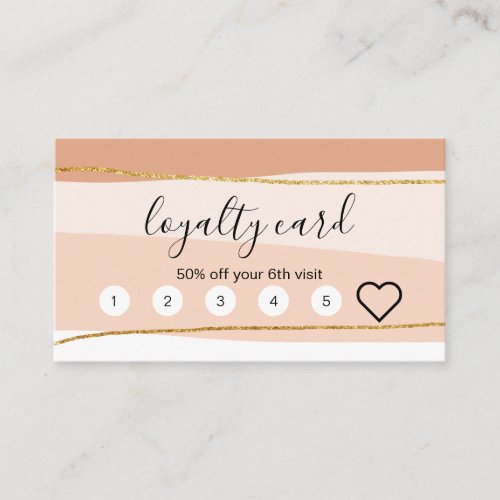 Elegant minimal abstract gold glitter loyalty card