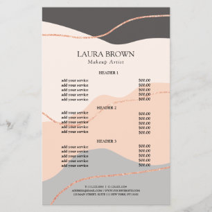 Elegant minimal abstract rose gold glitter flyer