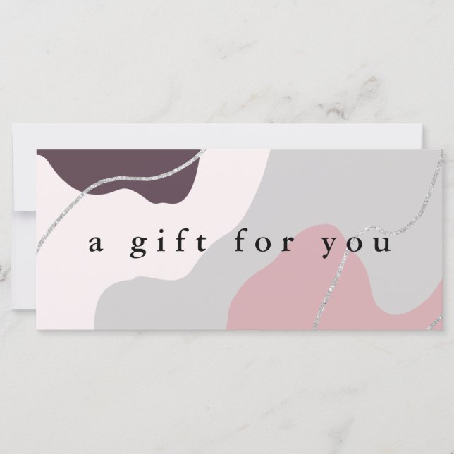 Elegant minimal abstract silver glitter (Front)