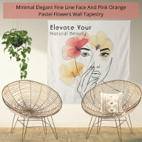 Elegant Minimal Art Line Face Flowers Beauty Logo