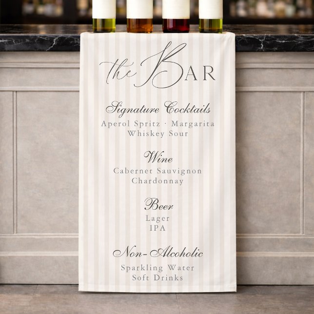 Elegant Minimal Bar Menu Wedding Sign (Creator Uploaded)