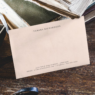 Elegant Minimal Beige Personalized Note Card