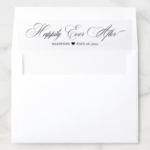 Elegant Minimal black and white Envelope Liner